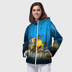 Ветровка с капюшоном женская LITTLE NIGHTMARES 2, цвет: 3D-белый — фото 2