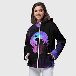 Ветровка с капюшоном женская GODZILLA ГОДЗИЛЛА, цвет: 3D-белый — фото 2