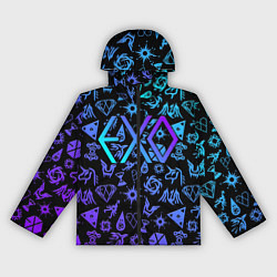 Ветровка с капюшоном женская EXO K-POP LogoBombing, цвет: 3D-черный