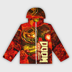 Ветровка с капюшоном женская DOOM Eternal, цвет: 3D-белый