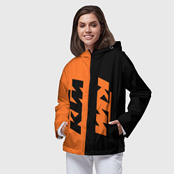 Ветровка с капюшоном женская KTM КТМ Z, цвет: 3D-черный — фото 2