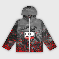Ветровка с капюшоном женская DOOM, цвет: 3D-белый