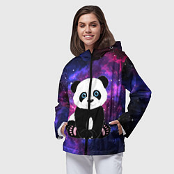 Ветровка с капюшоном женская Space Panda, цвет: 3D-черный — фото 2