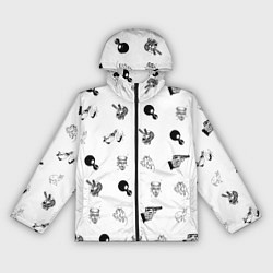 Ветровка с капюшоном женская Кровосток Паттерн Z, цвет: 3D-черный