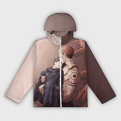 Ветровка с капюшоном женская Магическая битва Jujutsu kai, цвет: 3D-белый