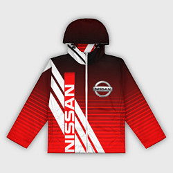 Ветровка с капюшоном женская NISSAN НИССАН СПОРТ, цвет: 3D-белый