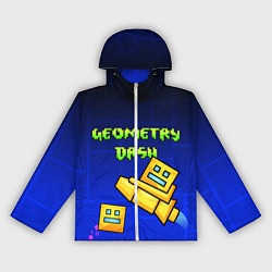 Ветровка с капюшоном женская Geometry Dash, цвет: 3D-белый