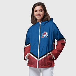 Ветровка с капюшоном женская Colorado Avalanche, цвет: 3D-белый — фото 2