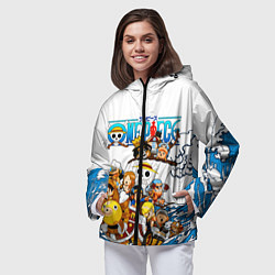 Ветровка с капюшоном женская ONE PIECE ВАН ПИС МОРЕ, цвет: 3D-черный — фото 2