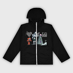 Ветровка с капюшоном женская Любовь, Смерть & Роботы, цвет: 3D-белый