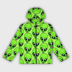 Ветровка с капюшоном женская Инопланетяне, цвет: 3D-черный