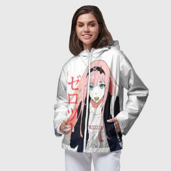 Ветровка с капюшоном женская Zero Two, Darling in the Franx, цвет: 3D-белый — фото 2