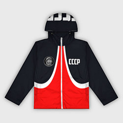 Ветровка с капюшоном женская СССР ГАГАРИН, цвет: 3D-белый