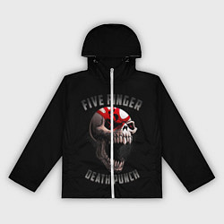 Ветровка с капюшоном женская Five Finger Death Punch 5FDP, цвет: 3D-белый