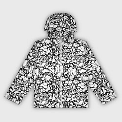 Ветровка с капюшоном женская Абстрактная жидкость, цвет: 3D-белый