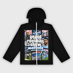 Ветровка с капюшоном женская Мансити в стиле гта манчестер, цвет: 3D-белый