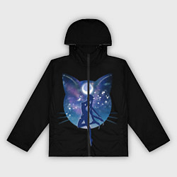 Ветровка с капюшоном женская Sailor Moon силуэт, цвет: 3D-черный