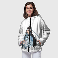 Ветровка с капюшоном женская Лань Чжань, цвет: 3D-черный — фото 2