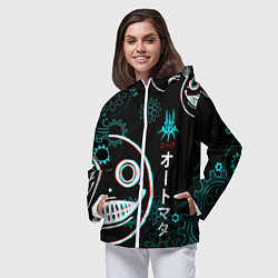 Ветровка с капюшоном женская Nier: Automata, цвет: 3D-белый — фото 2