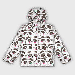 Ветровка с капюшоном женская Панд много не бывает, цвет: 3D-белый