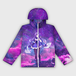 Ветровка с капюшоном женская Genshin Impact Кэ Цин, цвет: 3D-белый