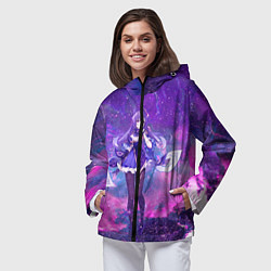 Ветровка с капюшоном женская Genshin Impact Кэ Цин, цвет: 3D-черный — фото 2