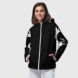 Ветровка с капюшоном женская Минимализм, цвет: 3D-белый — фото 2