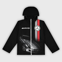 Ветровка с капюшоном женская MERCEDES BENZ AMG, цвет: 3D-белый