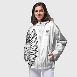 Ветровка с капюшоном женская Russia MSKSide 3D Logo New 202223, цвет: 3D-белый — фото 2