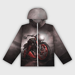 Ветровка с капюшоном женская СУПЕРБАЙК, цвет: 3D-белый