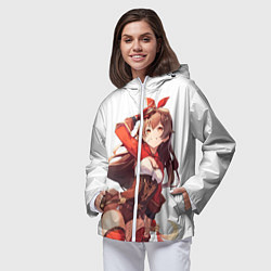 Ветровка с капюшоном женская Amber Gliding Champion, цвет: 3D-белый — фото 2