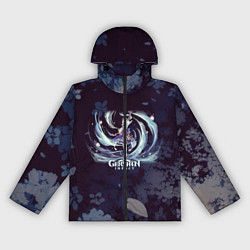 Ветровка с капюшоном женская Genshin Impact - Аяка, цвет: 3D-черный