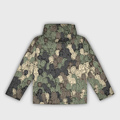 Женская ветровка Камуфляж из матрёшек / 3D-Черный – фото 2