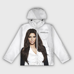 Ветровка с капюшоном женская Ким Кардашьян, цвет: 3D-белый