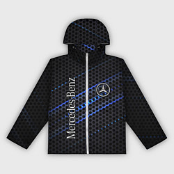 Ветровка с капюшоном женская MERCEDES LOGO NEON, цвет: 3D-белый