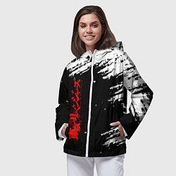 Ветровка с капюшоном женская Токийские мстители, цвет: 3D-белый — фото 2