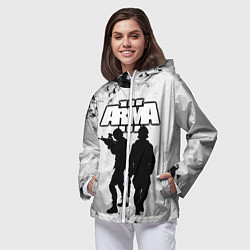 Ветровка с капюшоном женская Arma Арма,Tactical Simulator, цвет: 3D-белый — фото 2