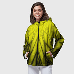 Ветровка с капюшоном женская Абстракция 535, цвет: 3D-черный — фото 2