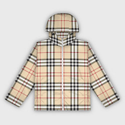 Ветровка с капюшоном женская Клетчатый принт в стиле Burberry, цвет: 3D-белый
