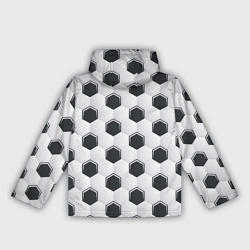 Женская ветровка Текстура футбольного мяча / 3D-Черный – фото 2