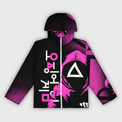 Ветровка с капюшоном женская Игра в кальмара красные костюмы, цвет: 3D-белый