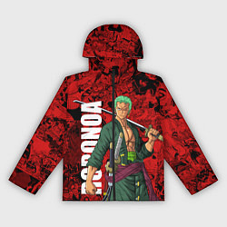Ветровка с капюшоном женская Ророноа Зоро, One Piece, цвет: 3D-черный