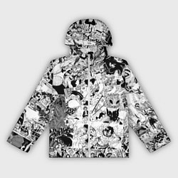 Ветровка с капюшоном женская One Piece Манга страницы, цвет: 3D-белый