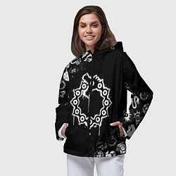 Ветровка с капюшоном женская 7 СМЕРТНЫХ ГРЕХОВ МЕЛОДИАС СИМВОЛ ДРАКОН, цвет: 3D-черный — фото 2