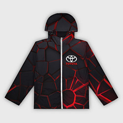Ветровка с капюшоном женская Тойота 3D плиты с подсветкой, цвет: 3D-белый