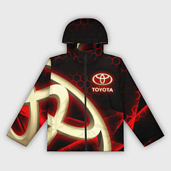 Ветровка с капюшоном женская Тойота Toyota, цвет: 3D-черный