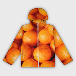 Ветровка с капюшоном женская Мандаринчик чик, цвет: 3D-белый