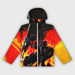 Ветровка с капюшоном женская БЕРСЕРК ОГНЕННЫЙ BERSERK, цвет: 3D-белый