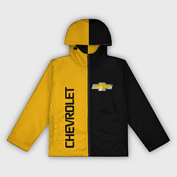 Ветровка с капюшоном женская Шевроле Авто, цвет: 3D-черный
