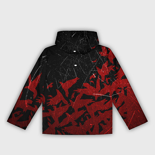 Женская ветровка БЕРСЕРК КЛЕЙМО ЛОГО СТАЯ ВОРОН, RED CROW / 3D-Черный – фото 2